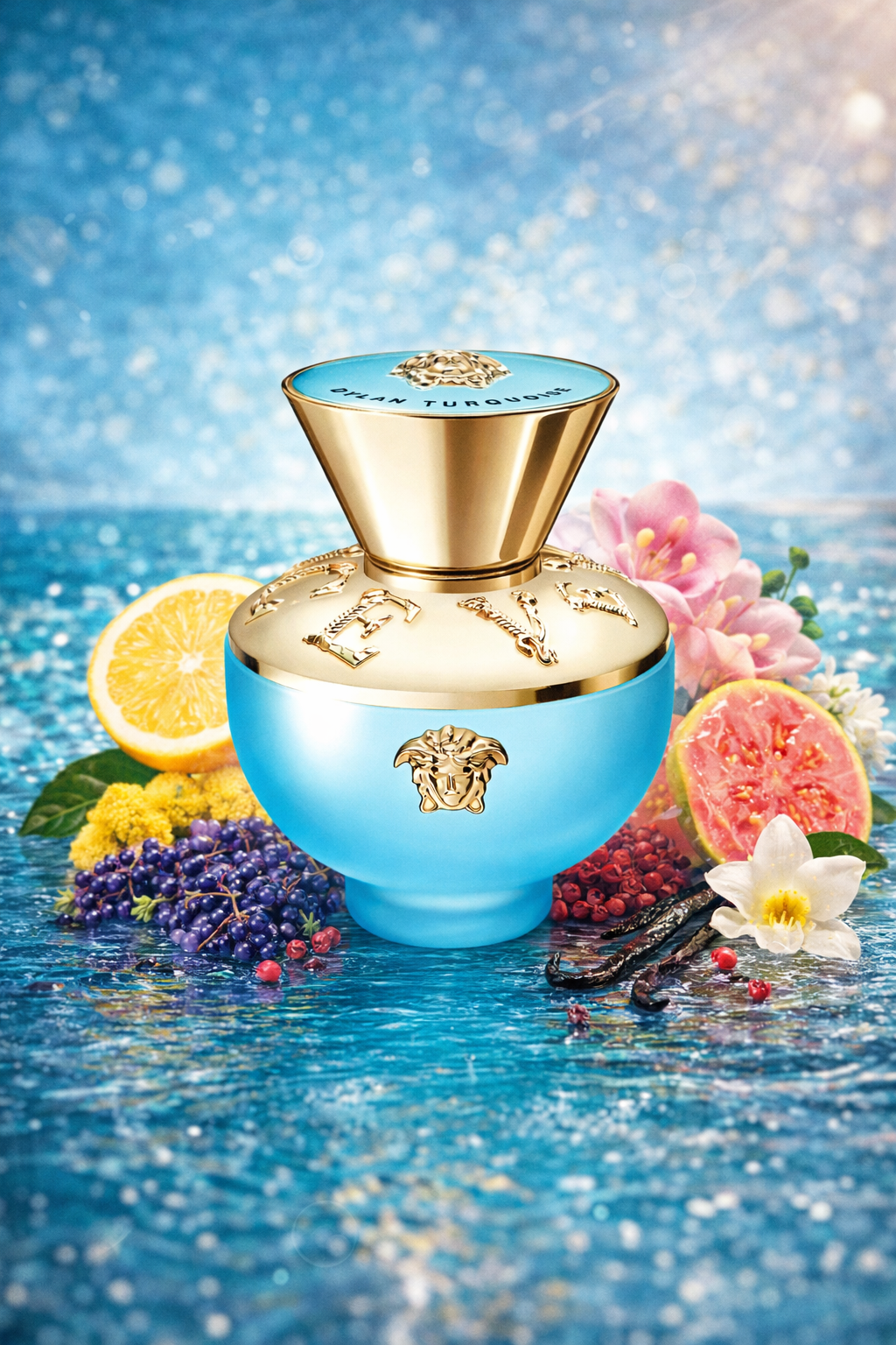 SET VERSACE DYLAN TURQUOISE DAMA