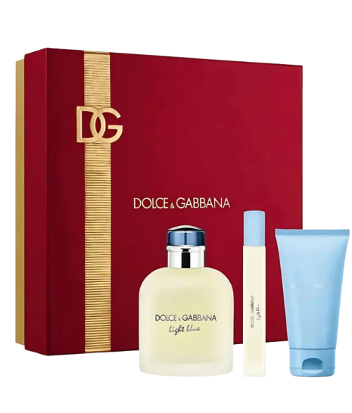 SET DOLCE GABBANA LIGHT BLUE HOMBRE
