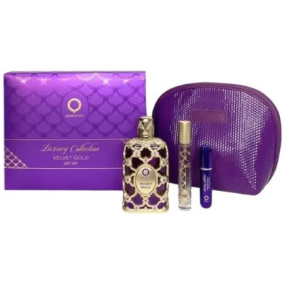 SET ORIENTICA VELVET GOLD DAMA